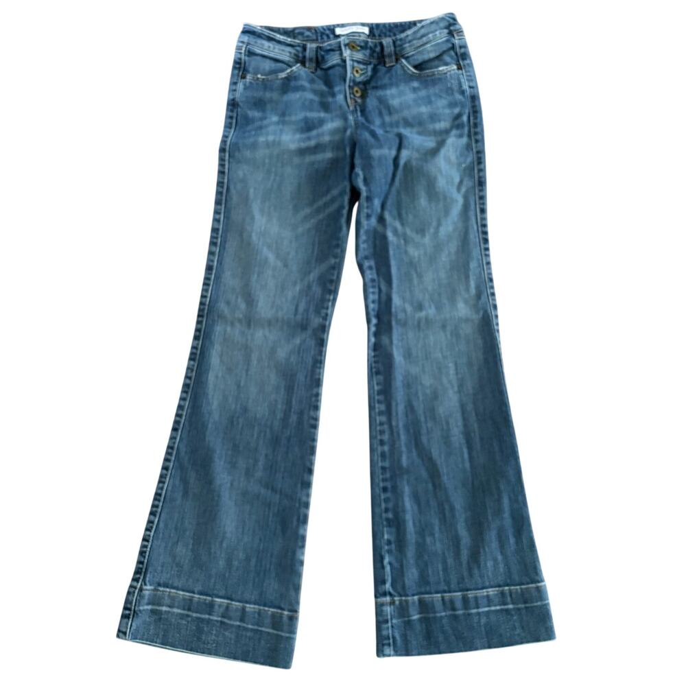 Vintage Y2K Low Rise Jeans, Womens Sz 3 Tommy Hilfiger Button Fly Bootcut Flare